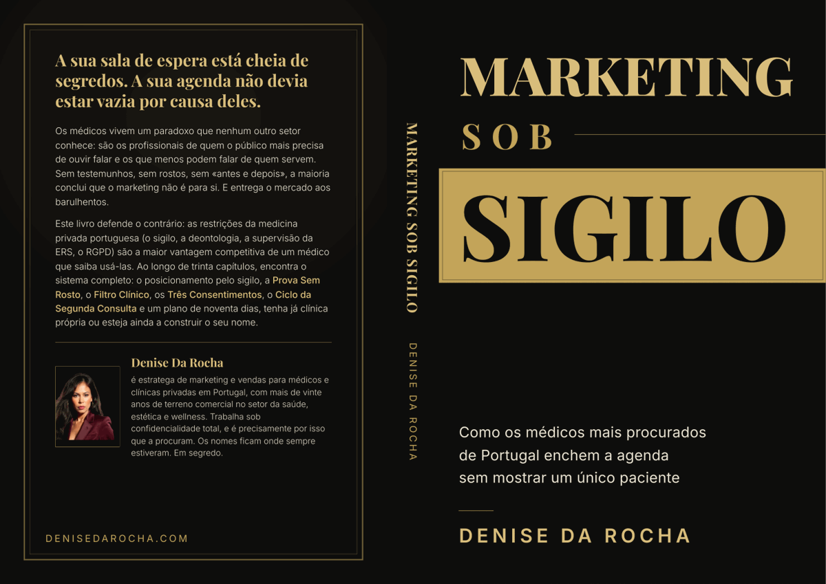 Capa completa da edição impressa do livro Marketing Sob Sigilo: contracapa, lombada e frente
